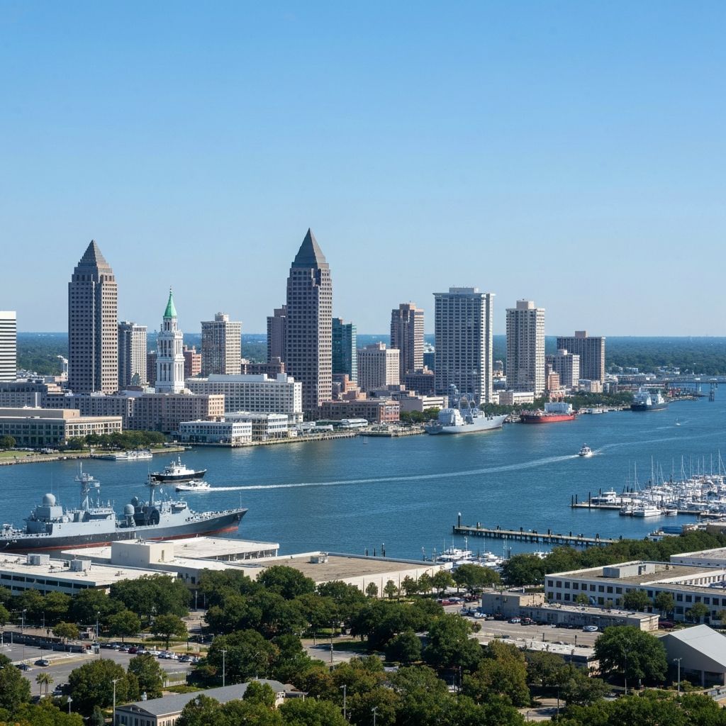 Norfolk skyline